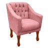 Kit Namoradeira + 2 Poltrona Decorativa Grécia Dritex Suede Rose - 5