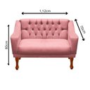 Ver imagem 7 de Kit Namoradeira + 2 Poltrona Decorativa Grécia Dritex Suede Rose