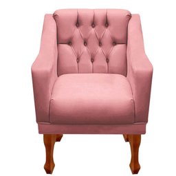 Kit Namoradeira + 2 Poltrona Decorativa Grécia Dritex Suede Rose - 4