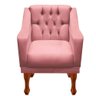 Kit Namoradeira + 2 Poltrona Decorativa Grécia Dritex Suede Rose - 4