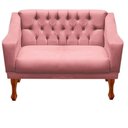 Ver imagem 2 de Kit Namoradeira + 2 Poltrona Decorativa Grécia Dritex Suede Rose