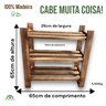 Estante Multiuso Prateleira Madeira Rústica Maciça Arte Design Wood - 2