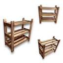 Ver imagem 3 de Estante Multiuso Prateleira Madeira Rústica Maciça Arte Design Wood