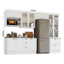 Ver imagem 5 de Cozinha Completa Americana 7 Peças com Cristaleira Branco - Móveis Henn
