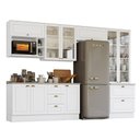 Ver imagem 1 de Cozinha Completa Americana 7 Peças com Cristaleira Branco - Móveis Henn