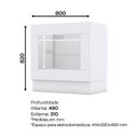 Ver imagem 2 de Balcão Forno de Embutir Americana Branco com Tampo para Cooktop Calcare – Henn