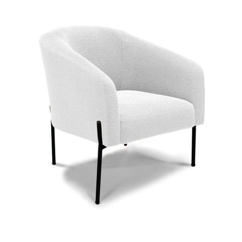 Poltrona Decorativa Pé de Ferro Preto Stella Bouclê D03 - D'Rossi