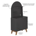 Ver imagem 7 de Aparador Cantinho Cafe 2 Portas 80 Cm 4678 Preto Arly