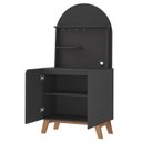 Ver imagem 6 de Aparador Cantinho Cafe 2 Portas 80 Cm 4678 Preto Arly