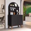 Ver mais imagens de Aparador Cantinho Cafe 2 Portas 80 Cm 4678 Preto Arly