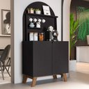 Ver imagem 2 de Aparador Cantinho Cafe 2 Portas 80 Cm 4678 Preto Arly