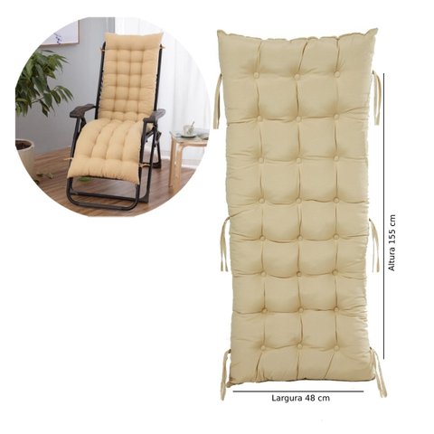 Almofada Futon de Assento P/ Cadeira Espreguiçadeira