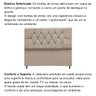 Cabeceira Estofada Cama Box Casal 140 Cm Suede Ayla:bege - 5