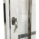Ver imagem 4 de Porta Lambril com Puxador, Friso e Vidro Alumínio Branco Linha 25:Esquerda/ 210 x 80