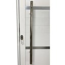 Ver imagem 6 de Porta Lambril com Puxador, Friso e Vidro Alumínio Branco Linha 25:Esquerda/ 210 x 80