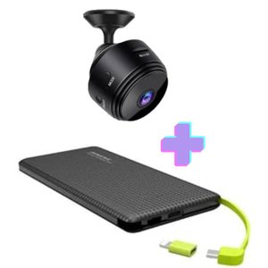 Power Bank 10000mah + Mini Câmera A9 |