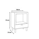 Ver imagem 2 de Balcão Cozinha Modulada Mdf 70cm para Forno com Gaveta Mdf Cor:mint