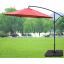 Ver imagem 2 de Ombrelone Articulado Guarda Sol de Praia Jardim Lateral 3 Metros Laranja Base 60l Rm Decor