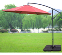 Ver imagem 2 de Ombrelone Articulado Guarda Sol de Praia Jardim Lateral 3 Metros Laranja Base 60l Rm Decor