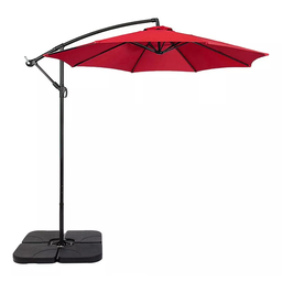 Ombrelone Articulado Guarda Sol de Praia Jardim Lateral 3 Metros Laranja Base 60l Rm Decor - 1