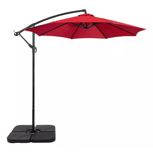 Ombrelone Articulado Guarda Sol de Praia Jardim Lateral 3 Metros Laranja Base 60l Rm Decor