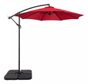 Ver imagem 1 de Ombrelone Articulado Guarda Sol de Praia Jardim Lateral 3 Metros Laranja Base 60l Rm Decor