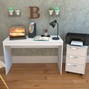 Ver imagem 6 de Mesa e Gaveteiro 3 Gavetas para Escritorio Gamer B29 Branco Novam Branco