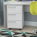 Ver imagem 4 de Mesa e Gaveteiro 3 Gavetas para Escritorio Gamer B29 Branco Novam Branco