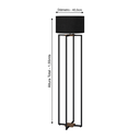 Ver imagem 6 de Luminária Abajur de Chão Industrial Bivolt Aço Carbono Preto Cúpula Plus Preta - UNIDECOR CASA