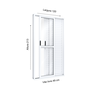Porta Balcão de Aluminio 3 Folhas  213x120 Riobras Aluminio - 4