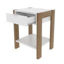 Ver imagem 4 de Mesa de Cabeceira 1 Prateleira 1 Gaveta AZ1016 Branco