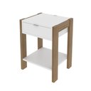 Ver imagem 3 de Mesa de Cabeceira 1 Prateleira 1 Gaveta AZ1016 Branco