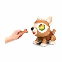 Brinquedo Robô Cachorro Eletrônico - Magic Robô Dog com Som e Luz - Caramelo - Fenix - 2
