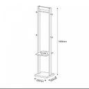 Ver imagem 6 de Cabideiro Grande 1 Arara 2 Prateleiras 4 Ganchos AZ1019