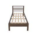 Ver imagem 3 de Cama de Solteiro Marrom/Nogal/Branco