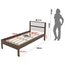 Ver imagem 4 de Cama de Solteiro Marrom/Nogal/Branco