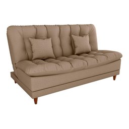 Sofá Cama Duda Linho Linho Areia Sala Premium Original Linho 3 Lugares - 1