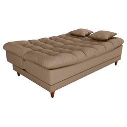 Sofá Cama Duda Linho Linho Areia Sala Premium Original Linho 3 Lugares - 4