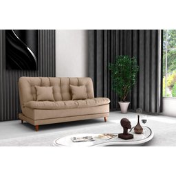 Sofá Cama Duda Linho Linho Areia Sala Premium Original Linho 3 Lugares - 2