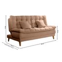 Ver imagem 5 de Sofá Cama Duda Linho Linho Areia Sala Premium Original Linho 3 Lugares