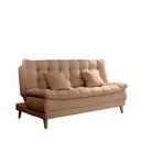 Ver imagem 3 de Sofá Cama Duda Linho Linho Areia Sala Premium Original Linho 3 Lugares