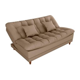 Sofá Cama Duda Linho Linho Areia Sala Premium Original Linho 3 Lugares - 3