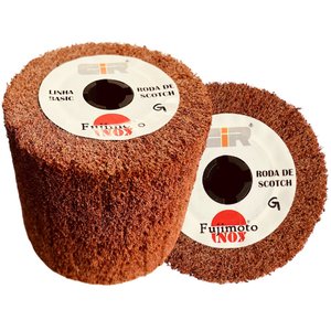 Roda de Scotch Brite 100 X 100 Mm Grão Fino - Linha Basic