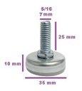 Ver imagem 2 de 8 Pés Niveladores Base Sapata pra Cama, Mesa, Armário e Etc