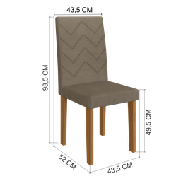 Conjunto Sala de Jantar Fidelitá Itália 110cm com 4 Cadeiras  - 9