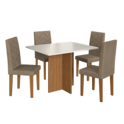 Conjunto Sala de Jantar Fidelitá Itália 110cm com 4 Cadeiras  - 7