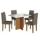 Ver imagem 3 de Conjunto Sala de Jantar Fidelitá Itália 110cm com 4 Cadeiras