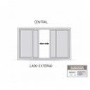 Ver imagem 3 de Janela de Correr Aluminio 4 Folhas com Vidro e Grade Abertura Central 100cmx150cm Ullian 