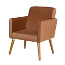Ver imagem 2 de Poltrona Cristal Suede Escritórios e Recepção Pés em Madeira:terracota Suede