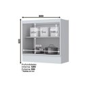 Ver imagem 2 de Gabinete de Cozinha Modulado Balcão Americana C/ 2 Portas S/ Tampo 80cm Cinza - Henn